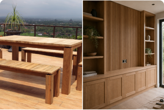 Interior and exterior woodwork